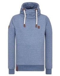 hellblauer Pullover mit einem Kapuze von Naketano