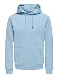 hellblauer Pullover mit einem Kapuze von ONLY & SONS