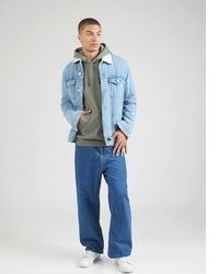 hellblauer Pullover mit einem Kapuze von ONLY & SONS