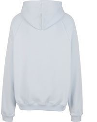 hellblauer Pullover mit einem Kapuze von PEQUS