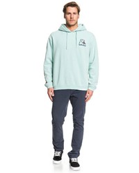 hellblauer Pullover mit einem Kapuze von Quiksilver