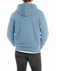 hellblauer Pullover mit einem Kapuze von Replay