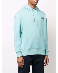 hellblauer Pullover mit einem Kapuze von Tommy Jeans