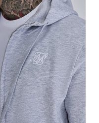 hellblauer Pullover mit einem Kapuze von Siksilk