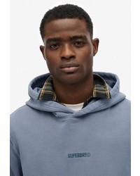 hellblauer Pullover mit einem Kapuze von Superdry