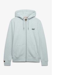 hellblauer Pullover mit einem Kapuze von Superdry