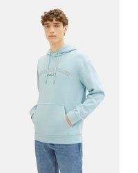 hellblauer Pullover mit einem Kapuze von Tom Tailor