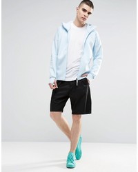 hellblauer Pullover mit einem Kapuze von adidas