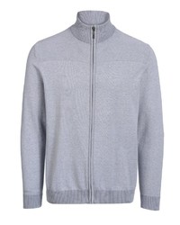 hellblauer Pullover mit einem Reißverschluß von Bernd Berger