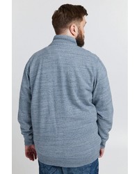 hellblauer Pullover mit einem Reißverschluß von BLEND
