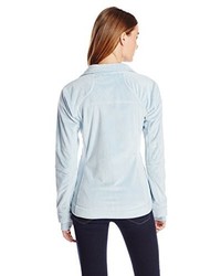 hellblauer Pullover mit einem Reißverschluß von Columbia