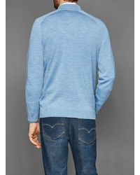 hellblauer Pullover mit einem Reißverschluß von MAERZ Muenchen