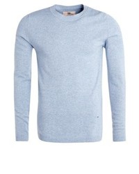 hellblauer Pullover mit einem Rundhalsausschnitt von Bertoni
