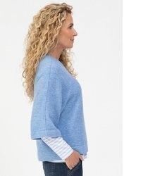 hellblauer Pullover mit einem Rundhalsausschnitt von BIANCA