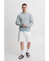 hellblauer Pullover mit einem Rundhalsausschnitt von BLEND