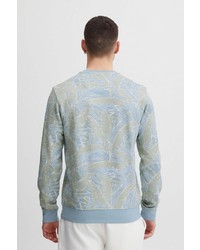 hellblauer Pullover mit einem Rundhalsausschnitt von BLEND