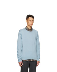 hellblauer Pullover mit einem Rundhalsausschnitt von Dries Van Noten