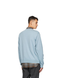 hellblauer Pullover mit einem Rundhalsausschnitt von Dries Van Noten