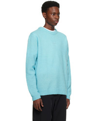 hellblauer Pullover mit einem Rundhalsausschnitt von Solid Homme