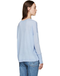 hellblauer Pullover mit einem Rundhalsausschnitt von Acne Studios