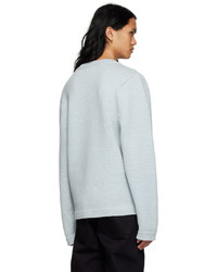 hellblauer Pullover mit einem Rundhalsausschnitt von Raf Simons