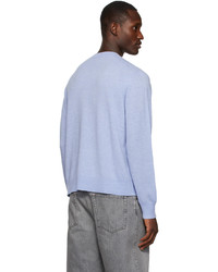 hellblauer Pullover mit einem Rundhalsausschnitt von Acne Studios