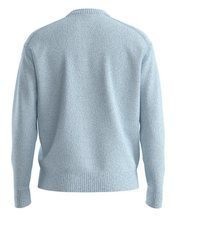 hellblauer Pullover mit einem Rundhalsausschnitt von Boss Orange