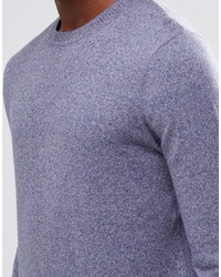 hellblauer Pullover mit einem Rundhalsausschnitt von Asos