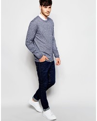 hellblauer Pullover mit einem Rundhalsausschnitt von Asos