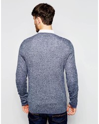 hellblauer Pullover mit einem Rundhalsausschnitt von Asos