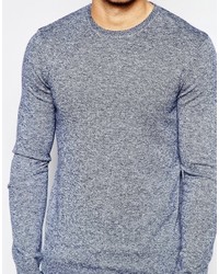 hellblauer Pullover mit einem Rundhalsausschnitt von Asos