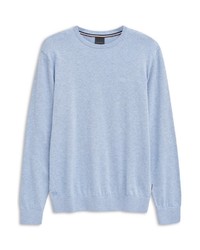 hellblauer Pullover mit einem Rundhalsausschnitt von Bugatti