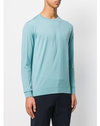 hellblauer Pullover mit einem Rundhalsausschnitt von Prada