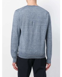 hellblauer Pullover mit einem Rundhalsausschnitt von Z Zegna