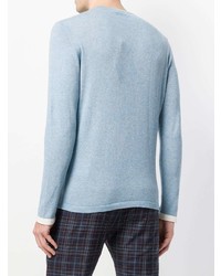 hellblauer Pullover mit einem Rundhalsausschnitt von Etro