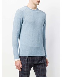 hellblauer Pullover mit einem Rundhalsausschnitt von Etro