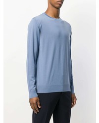 hellblauer Pullover mit einem Rundhalsausschnitt von Prada