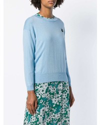 hellblauer Pullover mit einem Rundhalsausschnitt von Essentiel Antwerp