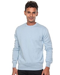 hellblauer Pullover mit einem Rundhalsausschnitt von FIOCEO