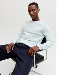 hellblauer Pullover mit einem Rundhalsausschnitt von Jack & Jones