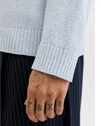 hellblauer Pullover mit einem Rundhalsausschnitt von Jack & Jones