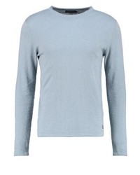hellblauer Pullover mit einem Rundhalsausschnitt von Jack & Jones