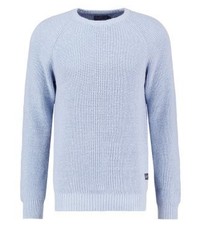 hellblauer Pullover mit einem Rundhalsausschnitt von Jack & Jones