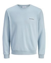 hellblauer Pullover mit einem Rundhalsausschnitt von Jack & Jones PlusSize