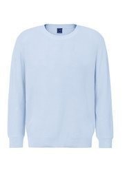 hellblauer Pullover mit einem Rundhalsausschnitt von John Devin