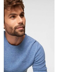 hellblauer Pullover mit einem Rundhalsausschnitt von Joop Jeans