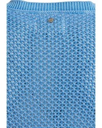hellblauer Pullover mit einem Rundhalsausschnitt von khujo