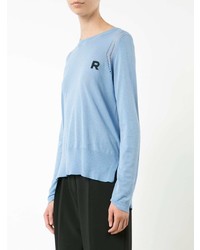 hellblauer Pullover mit einem Rundhalsausschnitt von Rochas