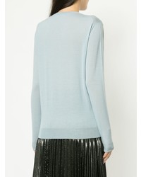 hellblauer Pullover mit einem Rundhalsausschnitt von Stella McCartney