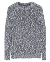 hellblauer Pullover mit einem Rundhalsausschnitt von Mango